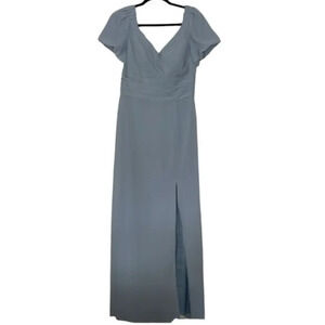 New With Tags JJs House Dusty Blue Long Formal Gown Bridesmade Mother‎ Size 12